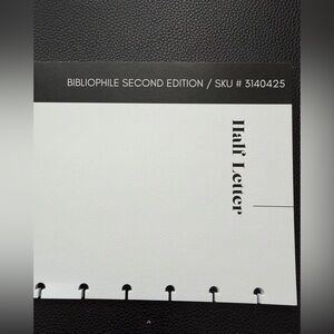 Cloth & Paper Bibliophile Insert